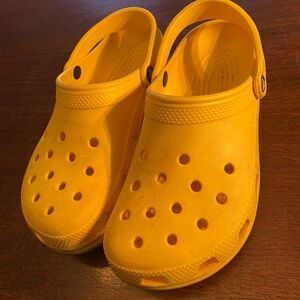 CROCS Vibrant Yellow Women size 10 Sandals